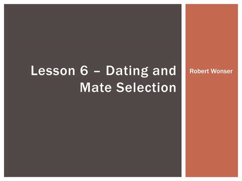 dating and mate selection sociology